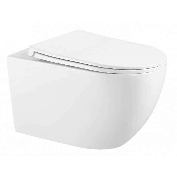 kielle Gaia - Závěsné WC se sedátkem SoftClose, Rimless, bílá 30115002