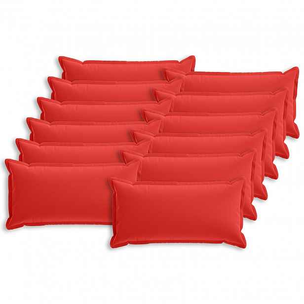 vidaXL Povlak na polštář 12 ks HOUTEN Červená 40 x 80 cm Polyester