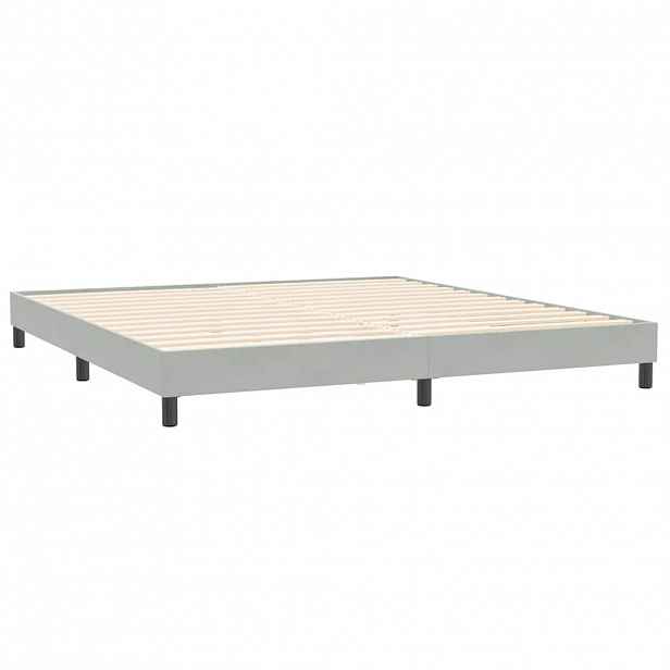vidaXL Rám postele bez matrace světle šedý 200x210 cm samet