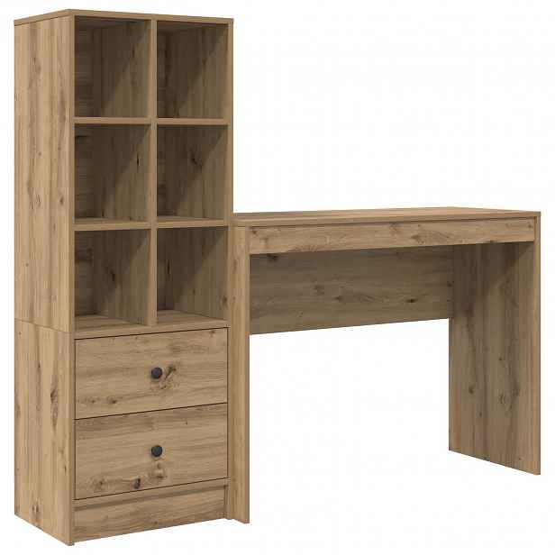 vidaXL Stůl Artisanový dub 145,5 x 40 x 127 cm 2 ks