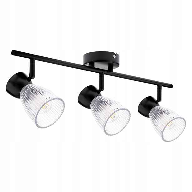 Závěsná lampa Spot Best Černé skleněné stínítko 3xE14 50 cm Stropní Svítidlo Dům