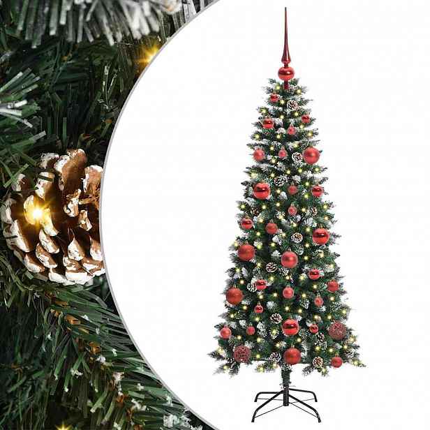 vidaXL Umělý vánoční stromeček Zelená 150 cm PVC, plast a ocel