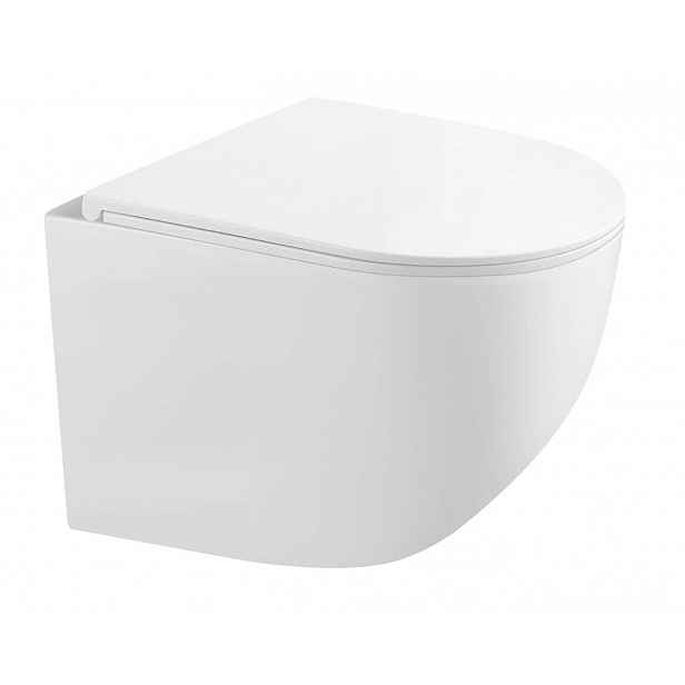 kielle Gaia - Závěsné kompaktní WC se sedátkem SoftClose, Rimless, bílá 30115003