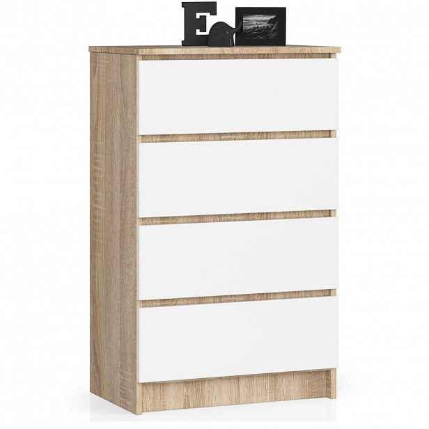 RAUMHIRSCH FURNITURE KOMODA dub Sonoma, bílá 99/60/40