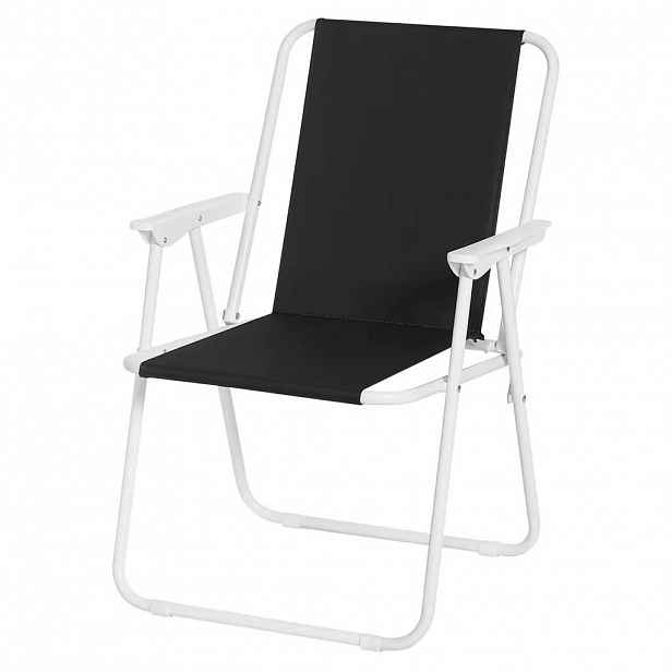 Redom KEMPINGOVÁ skládací židle 58/53/76 cm, lehká, skládací, z oxfordské tkaniny a železa, Černá