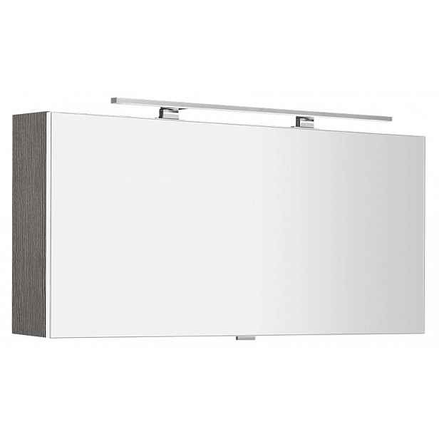 Sapho Cloe - Zrcadlová skříňka s LED osvětlením 120x50x18 cm, dub stříbrný CE120-0011