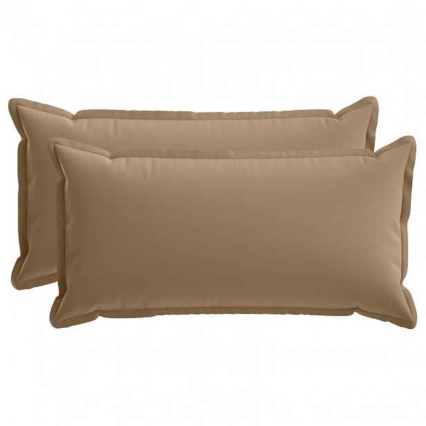 vidaXL Povlak na polštář 2 ks HOUTEN Taupe 40 x 80 cm Polyester