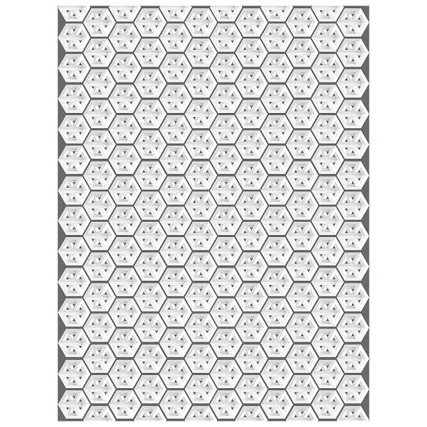 Fototapeta Šedé šestiúhelníky a Bílé geometrické kostky 184x254 lepidlo