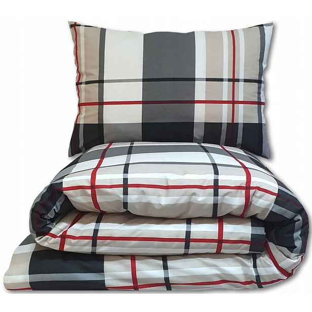 Povlečení 200x220 100% Bavlna Sada 3 kusů 2x70x80 na zip Polsko W227