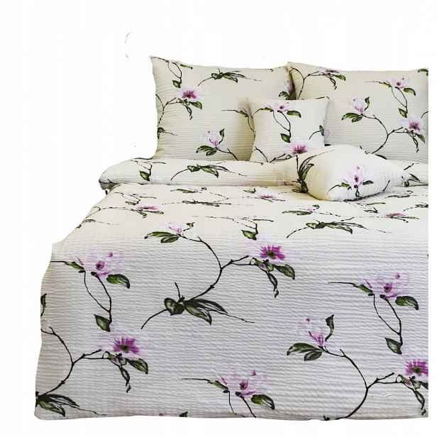 Sada Povlečení Kora 160x200 2x70/80 Magnolie Krém Elegantní