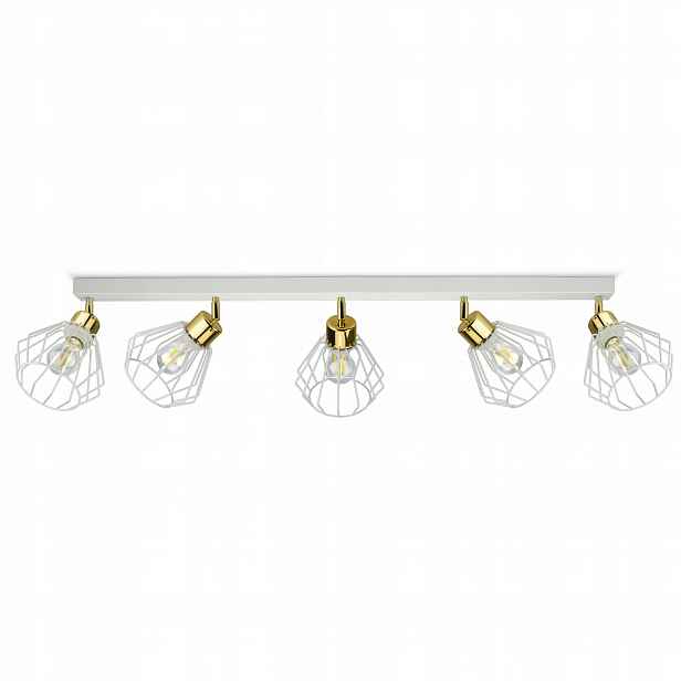 Lampa Stropní Svítidlo Lustr ve stylu Glam Bílá Zlatá Led