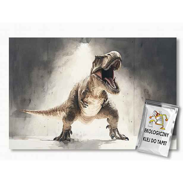 Fototapeta Flizelina Děti Dinosaurus Tyranozaur Jura Beton 312x219 130g
