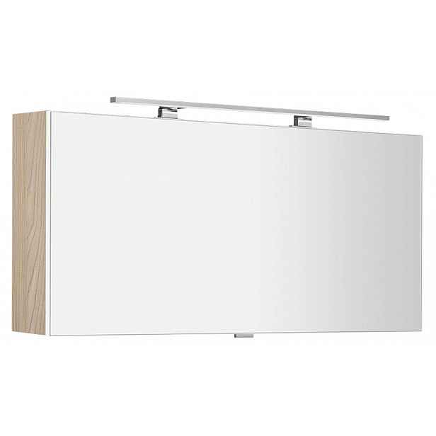 Sapho Cloe - Zrcadlová skříňka s LED osvětlením 120x50x18 cm, jilm bardini CE120-0013