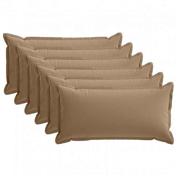 vidaXL Povlak na polštář 6 ks HOUTEN Taupe 40 x 80 cm Polyester