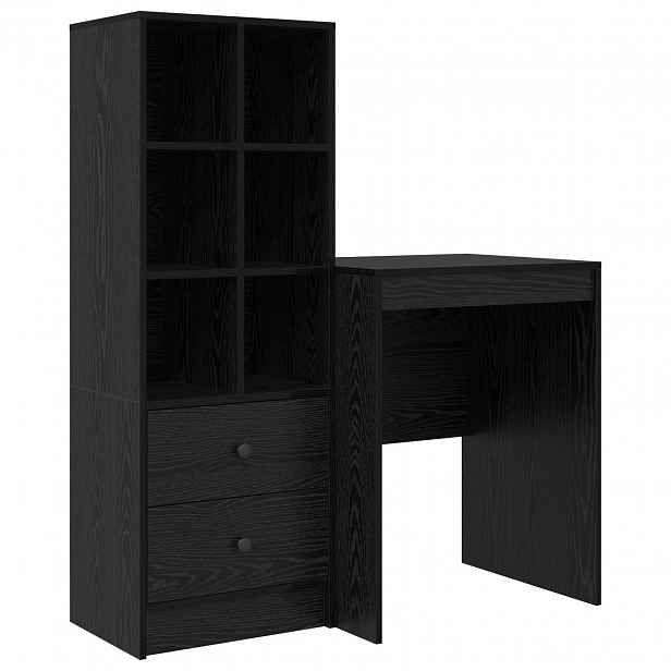 vidaXL Stůl Černý dub 105,5 x 50 x 127 cm 2 ks