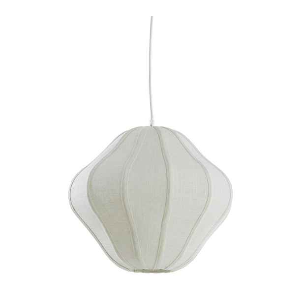 Krémové závěsné svítidlo s textilním stínidlem ø 10 cm Sukau – Light & Living