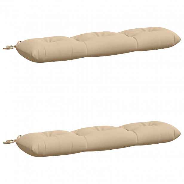 vidaXL Sady polštářů na lavici (2 kusy) VIANEN 100% polyester Krémová