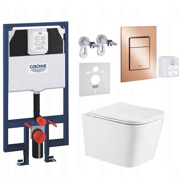 7v1 Sada Wc, Stelaz Grohe Slim Wc Mísa Imprese Tornado Tlačítko