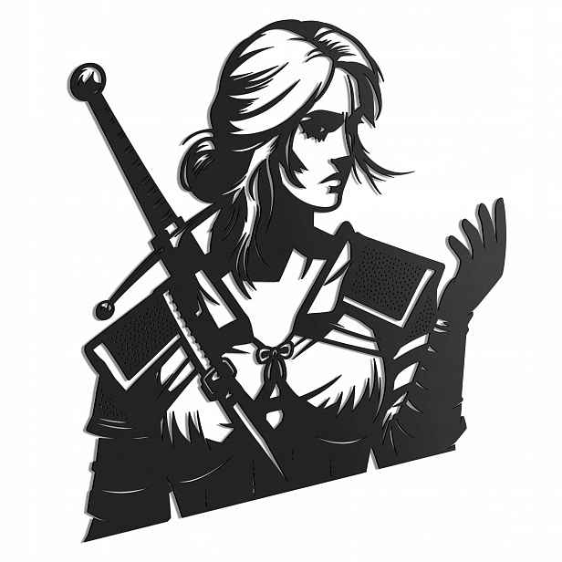 Ciri Hra The Witcher Dřevěný 3D obraz