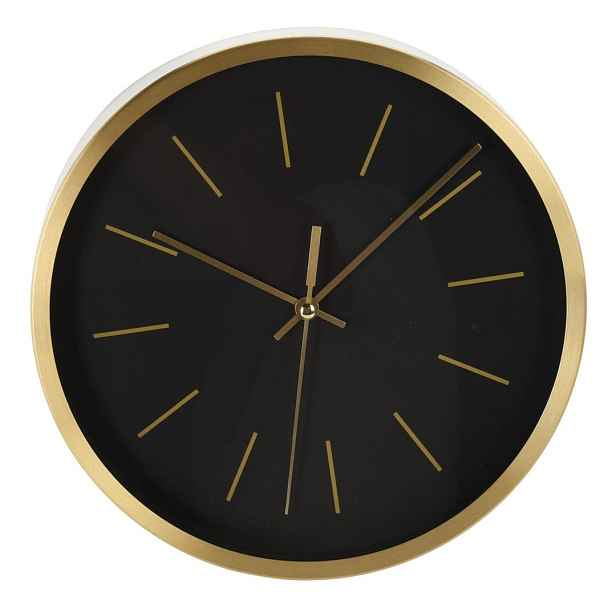 H&S Decoration Nástěnné hodiny GOLACK 25 cm černé/zlaté