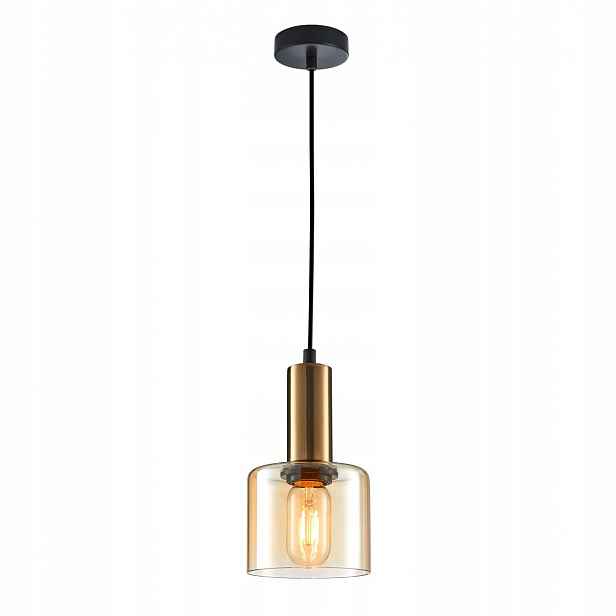 Santia Závěsná lampa Zlatá Moderní Kulatá E27 40W IP20