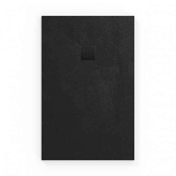 Sprchová vanička obdélníková SAT B-Way 140x90 cm litý mramor černá SATALEK14090