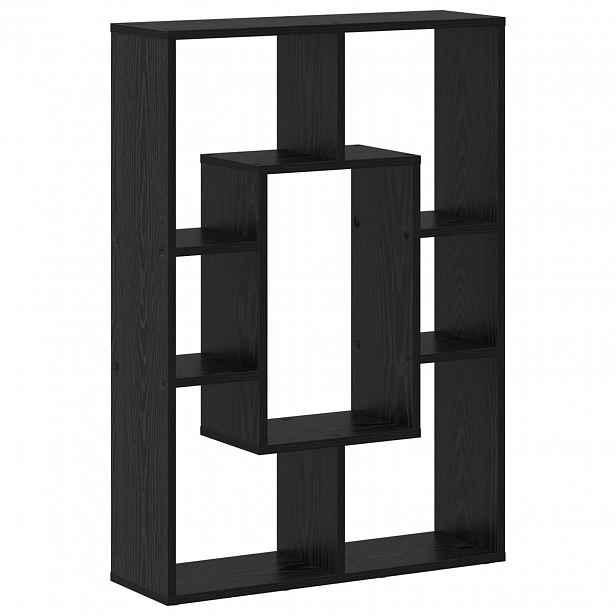 vidaXL Knihovna 7 úrovní 63 x 20 x 90 cm Kompozitní dřevo Černý dub