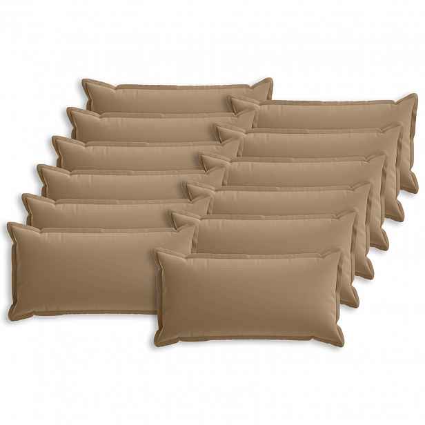 vidaXL Povlak na polštář 12 ks HOUTEN Taupe 40 x 80 cm Polyester