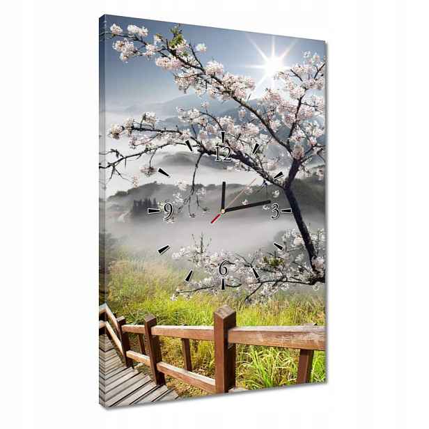 Hodiny 40x60 Japonsko Kvetoucí višeň