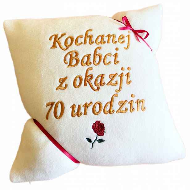 Dárek k 70. Narozeninám pro ženu babičky, tety a sestry 70 let Polštář