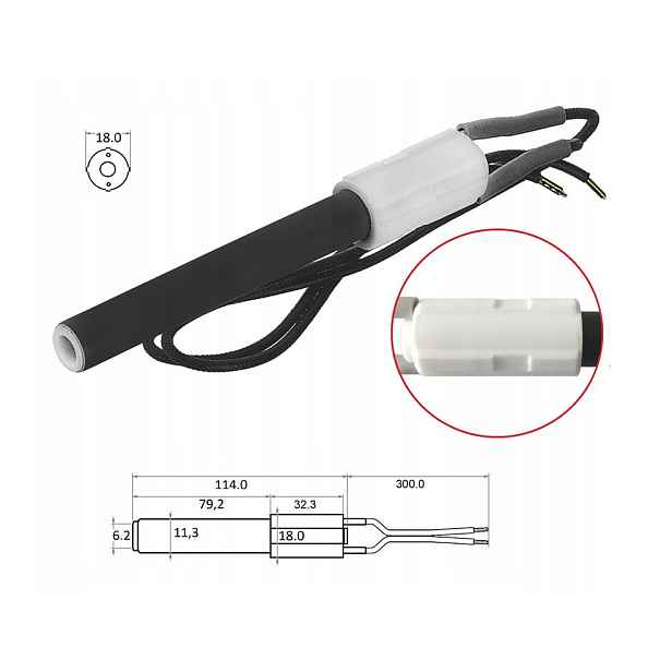 Keramický zapalovač pelet Kipi 260W hořák