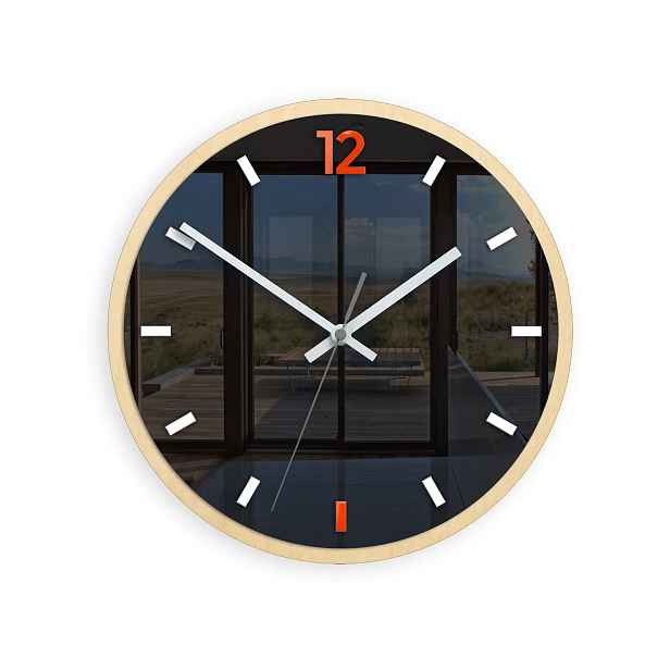 ModernClock Nástěnné hodiny Grafit 30 cm oranžové/černé