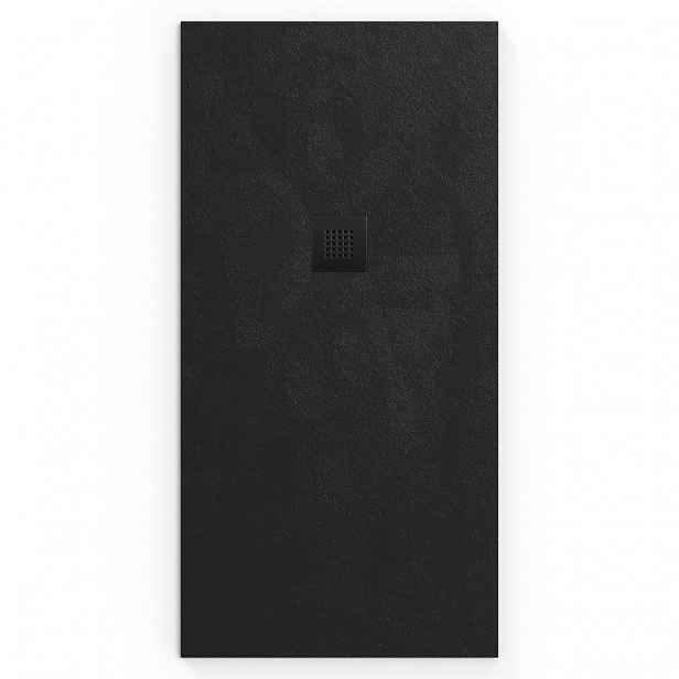 Sprchová vanička obdélníková SAT B-Way 160x80 cm litý mramor černá SATALEK16080