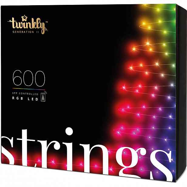 Vánoční Osvětlení Na Stromeček Twinkly 600 Led Rgb, jedinečné efekty 48 metrů