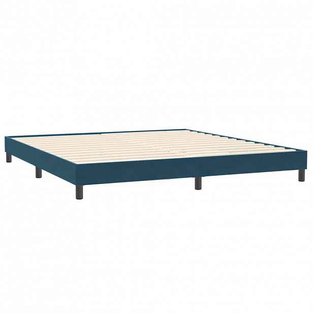 vidaXL Rám postele bez matrace tmavě modrý 200x210 cm samet