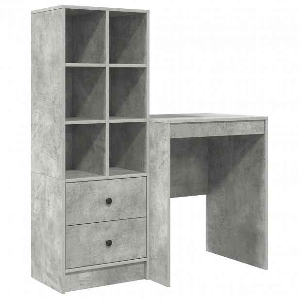 vidaXL Stůl Betonově šedá 105,5 x 50 x 127 cm 2 ks