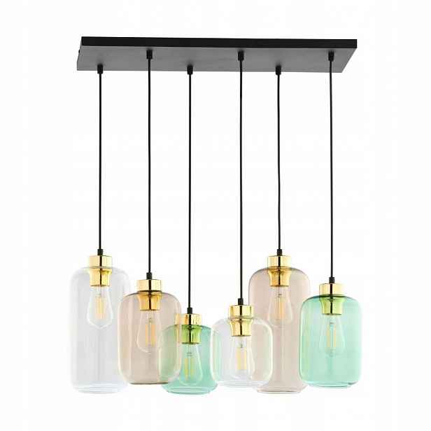 Závěsná lampa Lustr Zwis Zelená Marco 6xE27 Nastavitelná Tk Lighting