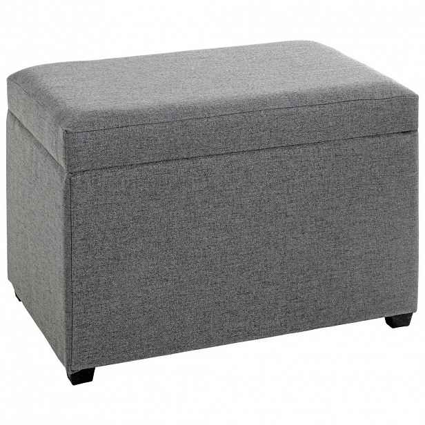 TRUHLOVÁ LAVICE, textil, kompozitní dřevo, 58/42/39 cm