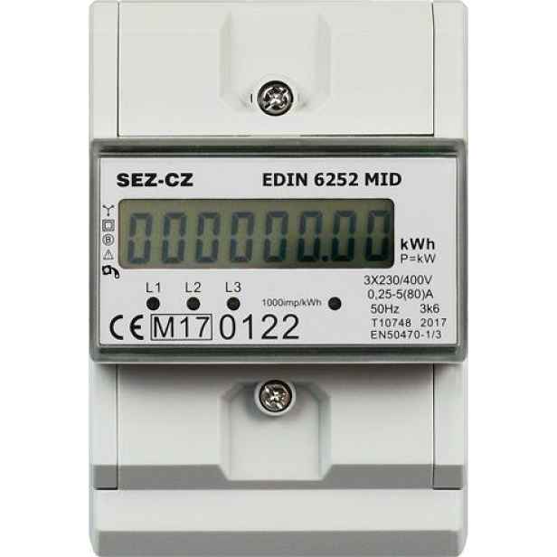 Elektroměr SEZ CZ EDIN 6252 MID