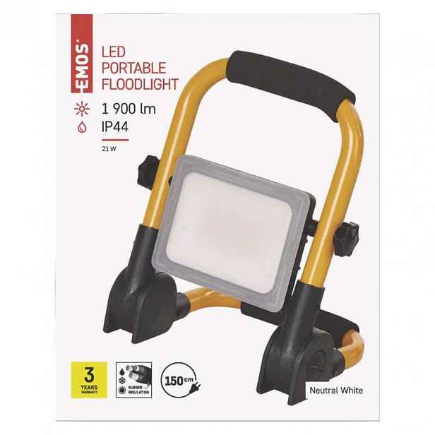 Led reflektor Ilio 21W, žlutý-černý, IP44, 1900 lm, neutrální bílá