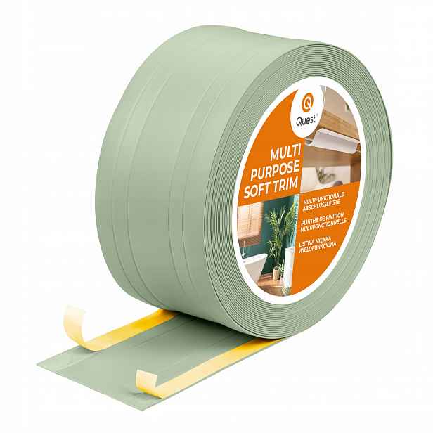 Pvc dokončovací lišta 2v1 samolepicí, světle zelená 110 mm, 25 m, W4