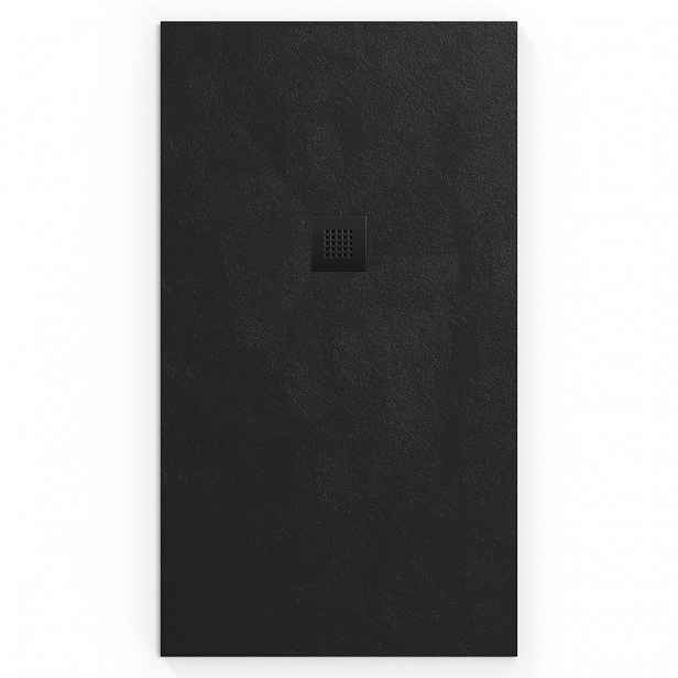Sprchová vanička obdélníková SAT B-Way 160x90 cm litý mramor černá SATALEK16090