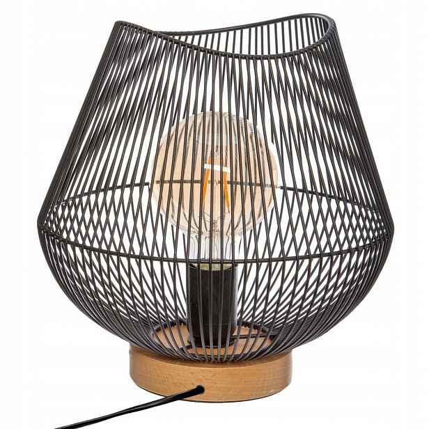 Stolní lampa Jena v loftovém stylu, černá, 28 cm