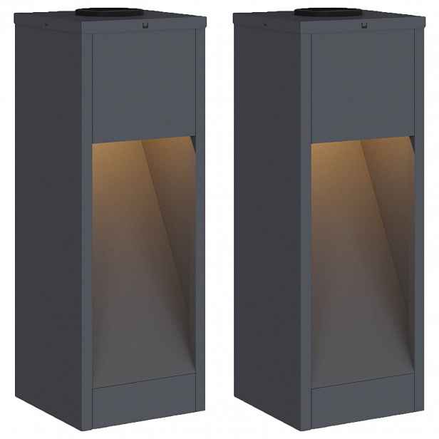 vidaXL Solární LED osvětlení cesty 2 ks Teplá bílá 18 x 18 x 50 cm