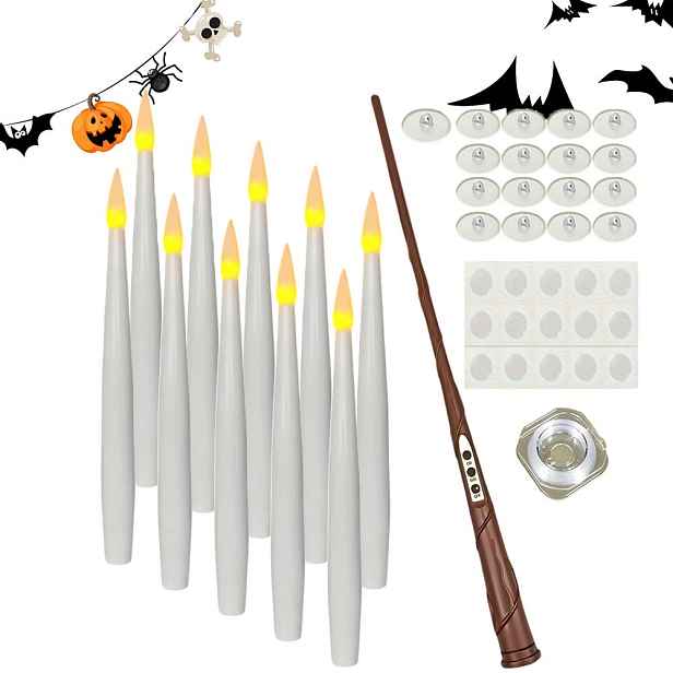 Bezplamenné plovoucí svíčky, Plovoucí halloweenské svíčky 10 Kusů
