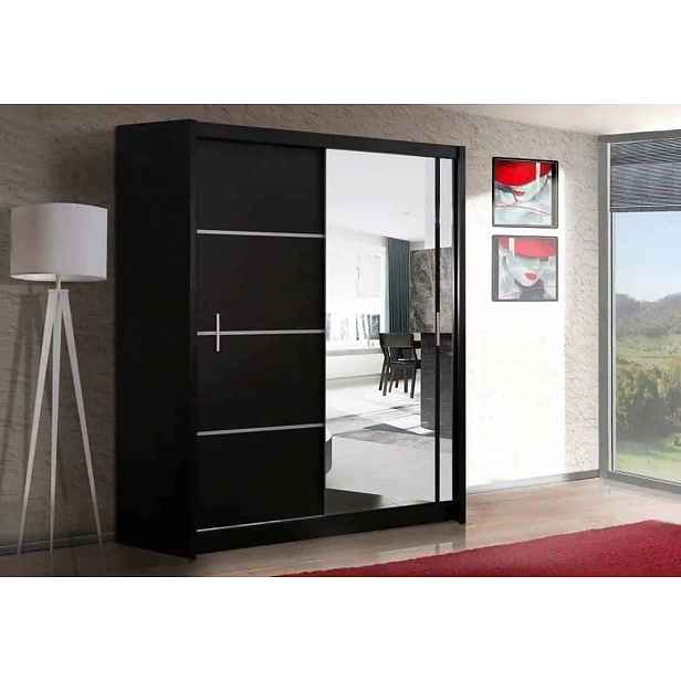 Casarredo Šatní skříň VISTA 180 černá