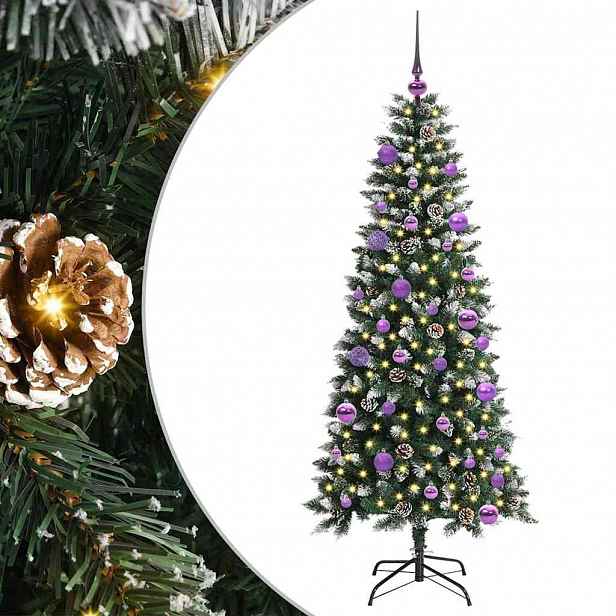 vidaXL Umělý vánoční stromeček Zelená 150 cm PVC, plast a ocel