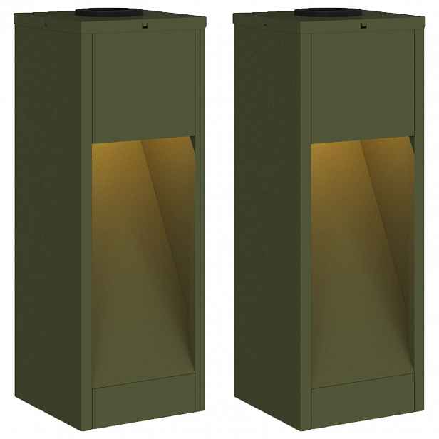 vidaXL Solární LED osvětlení cesty 2 ks Teplá bílá 18 x 18 x 50 cm