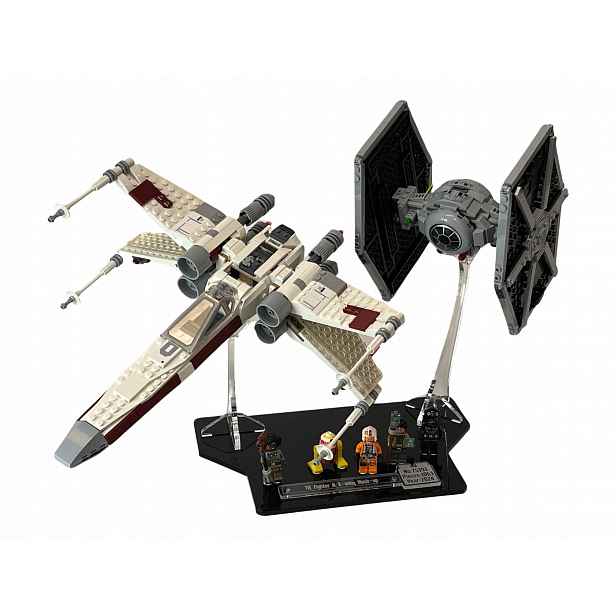 Podstavec Blacked Brick pro Lego 75393 Star Wars Tie Fightera a X-Winga