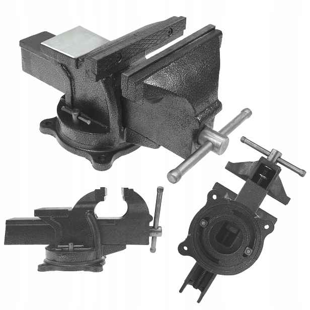 Stolní Zámečnický Svěrák S Otočnou Kovadlinou 360 150 MM